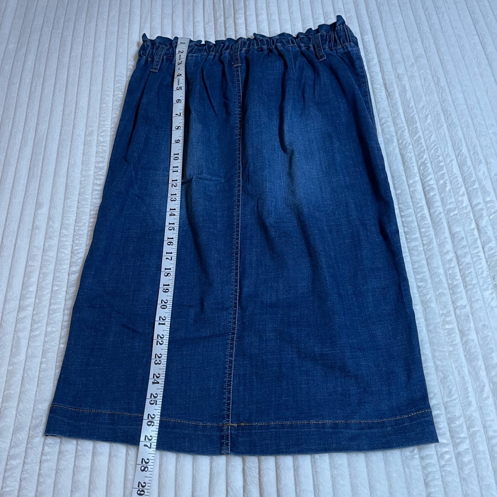 One 5 One | Button-Front | Denim Pencil Skirt - Picture 12 of 12